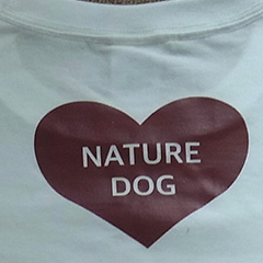 NATURE×NATURE DOG-茶々丸-Tシャツ：背中ロゴ